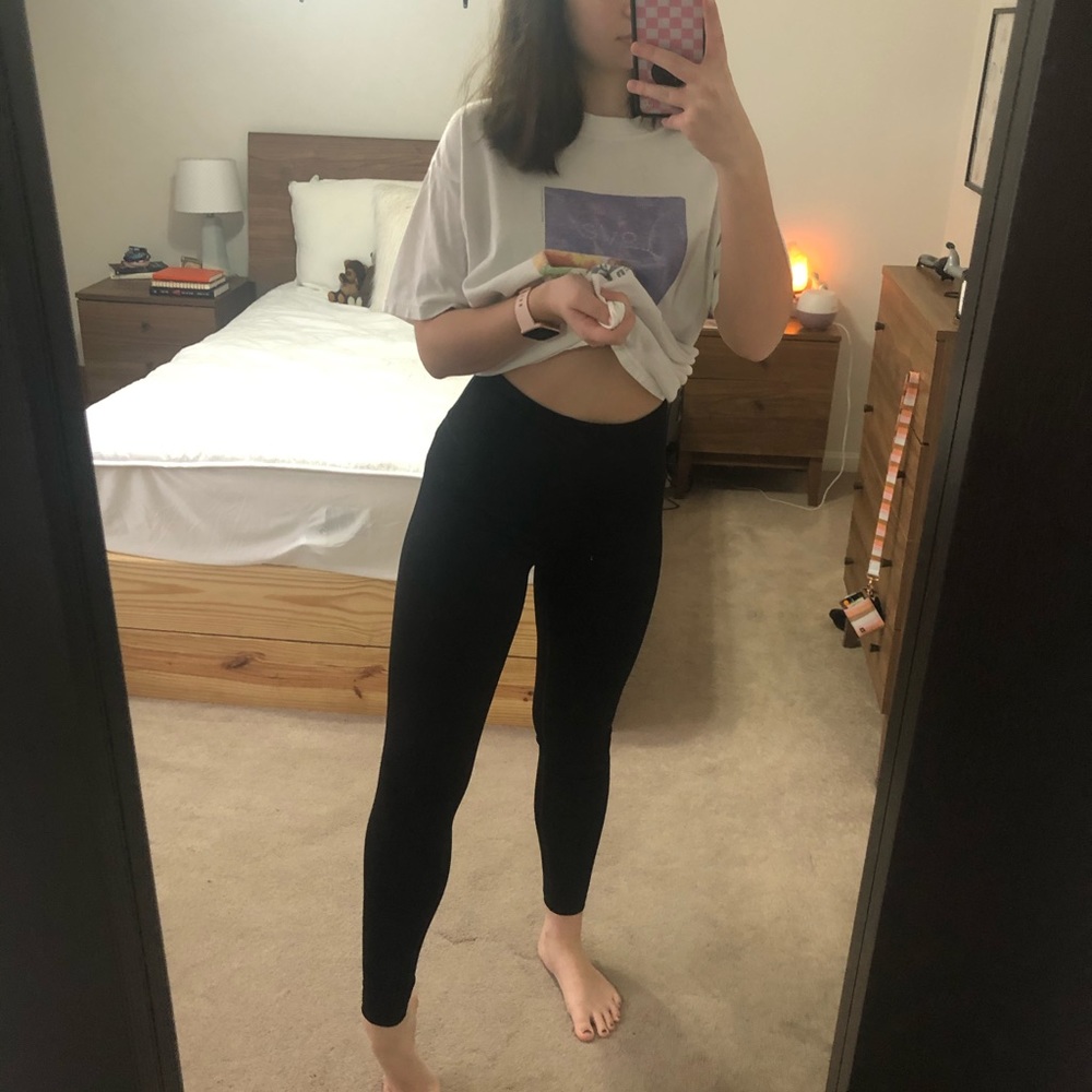 high waisted black athletic leggings